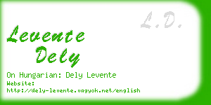 levente dely business card